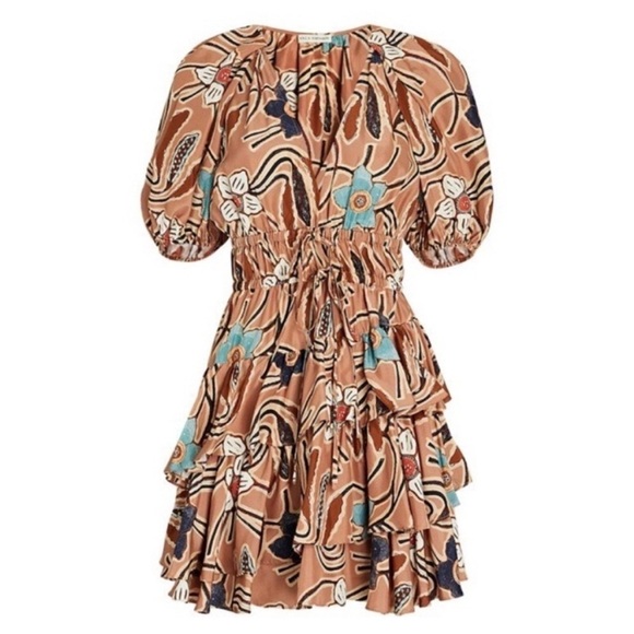 Ulla Johnson Farah Floral Silk Mini Dress - Picture 4 of 9